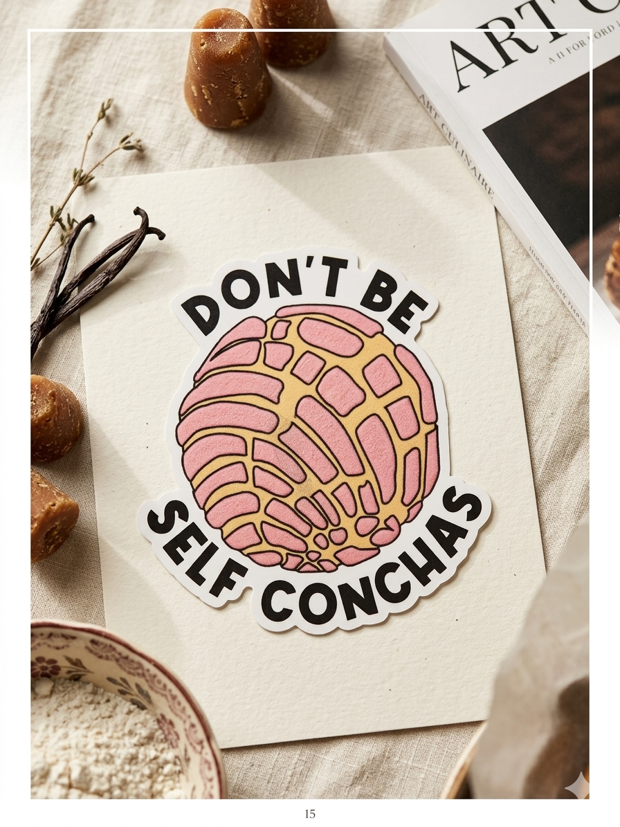 Don't Be Self Conchas Vinyl Sticker