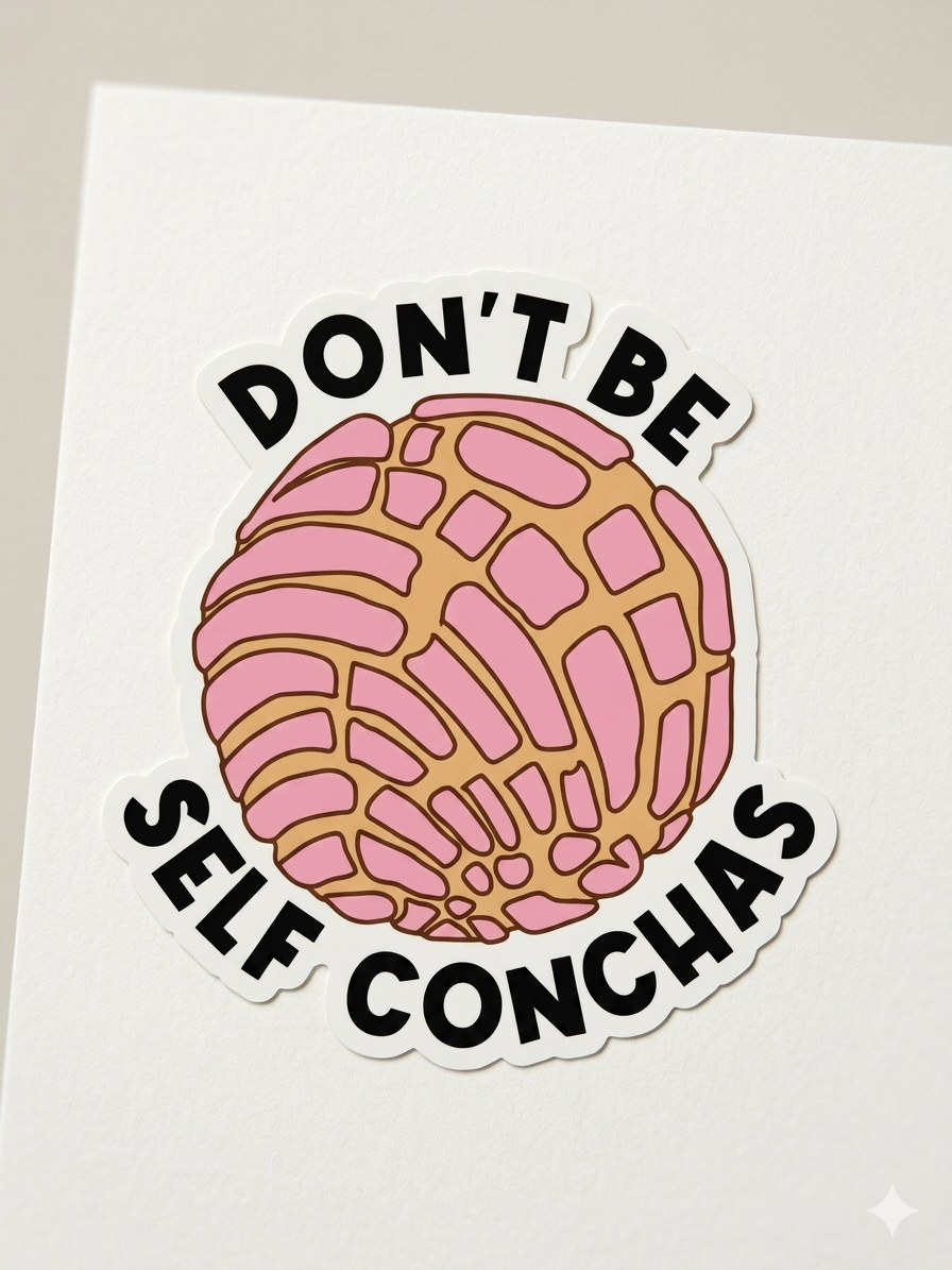 Don't Be Self Conchas Vinyl Sticker