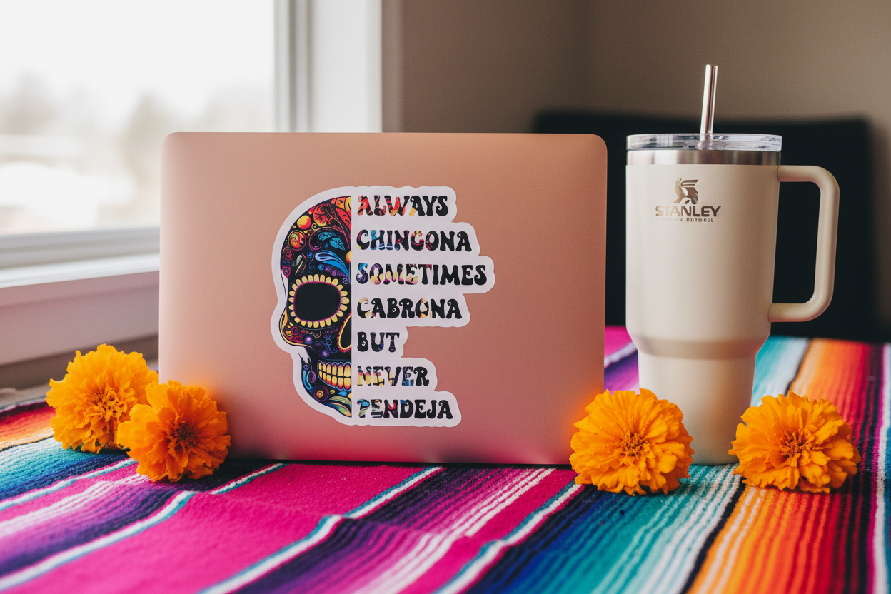 Always Chingona Sticker Lifestyle Photo