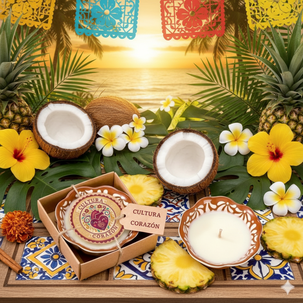 Piña Colada 3oz Mexican Cazuelita Soy Candle