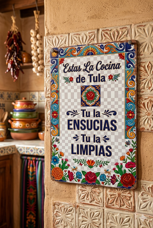 Hand-Designed Mexican Metal Signs- Esta Cocina