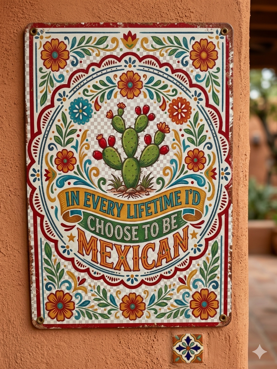 Hand-Designed Mexican Metal Signs- Every Life